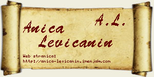 Anica Levičanin vizit kartica